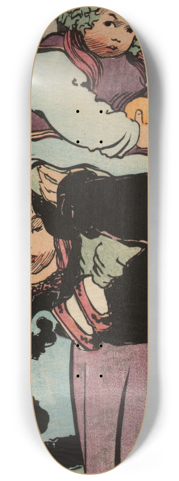 Helen Hyde - In Their Holiday Clothes 8.25 inch art skate deck
