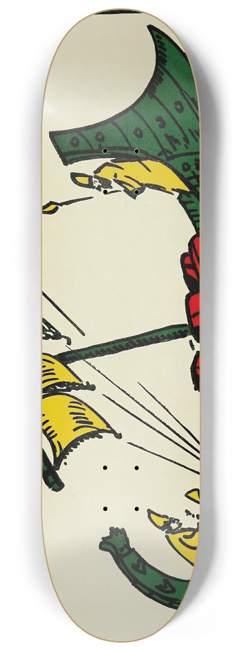 Hendrik Willem Van Loon - A Phoenician trader 8.25 inch art skate deck