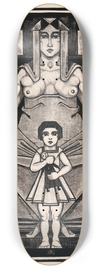 Henk Schilling - Moeder met kind 8.25 inch art skate deck