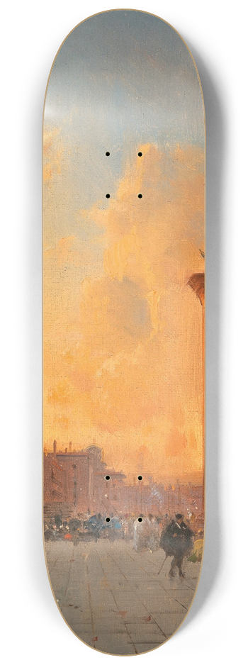 Henri Duvieux - Venice, St Marks Square 8.25 inch art skate deck