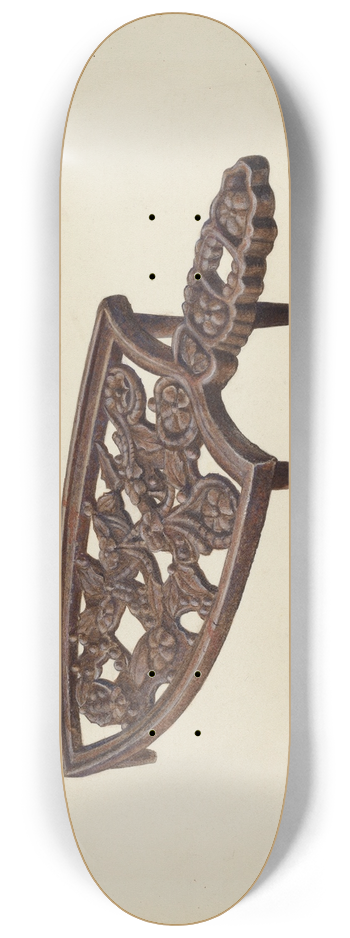 Henrietta S. Hukill - Flat Iron Stand 8.25 inch art skate deck