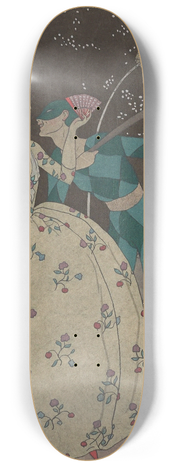 George Barbier - Arlequin 8.25 inch art skate deck