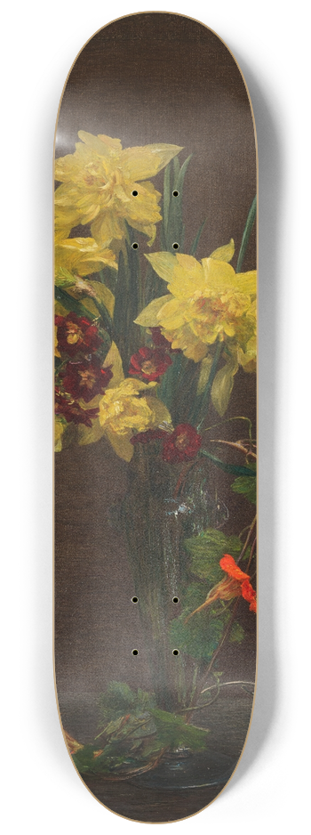 Henri Fantin-Latour - Jonquilles et capucines 8.25 inch art skate deck