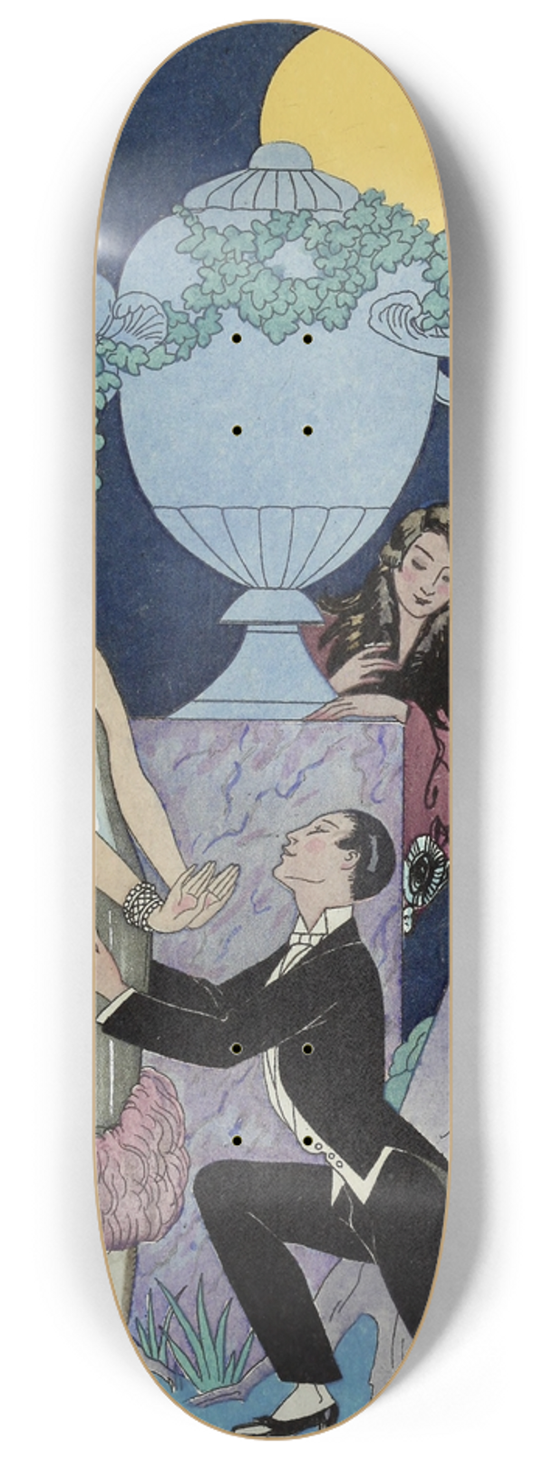 George Barbier - Falbalas et fanfreluches, L Olsarice 8.25 inch art skate deck