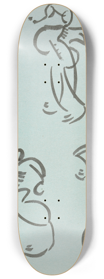 Henri Gaudier-Brzeska - Five Studies of Dancing Figures 8.25 inch art skate deck