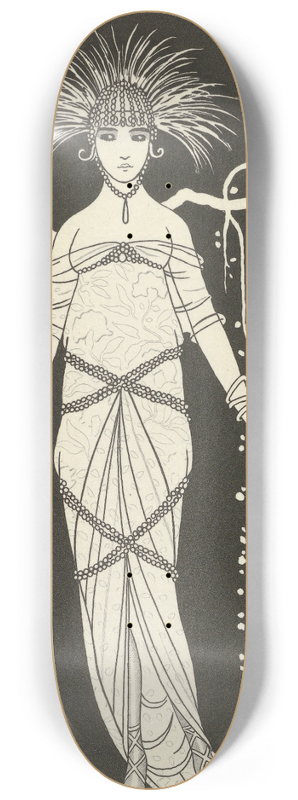 George Barbier - Grande robe du soir 8.25 inch art skate deck