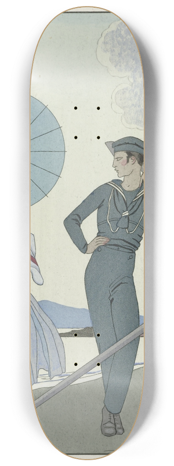 George Barbier - Joie de vivre; Falbalas et Fanfreluches 8.25 inch art skate deck