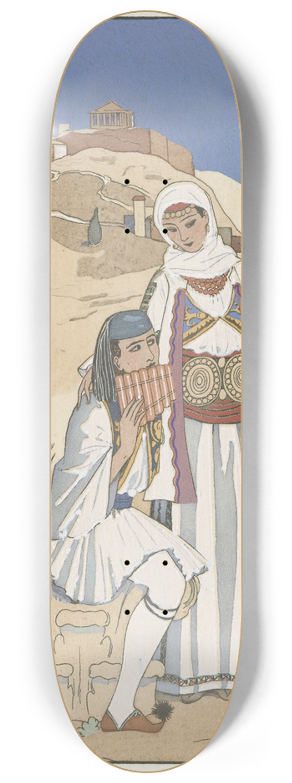 George Barbier - La flute de Pan 8.25 inch art skate deck
