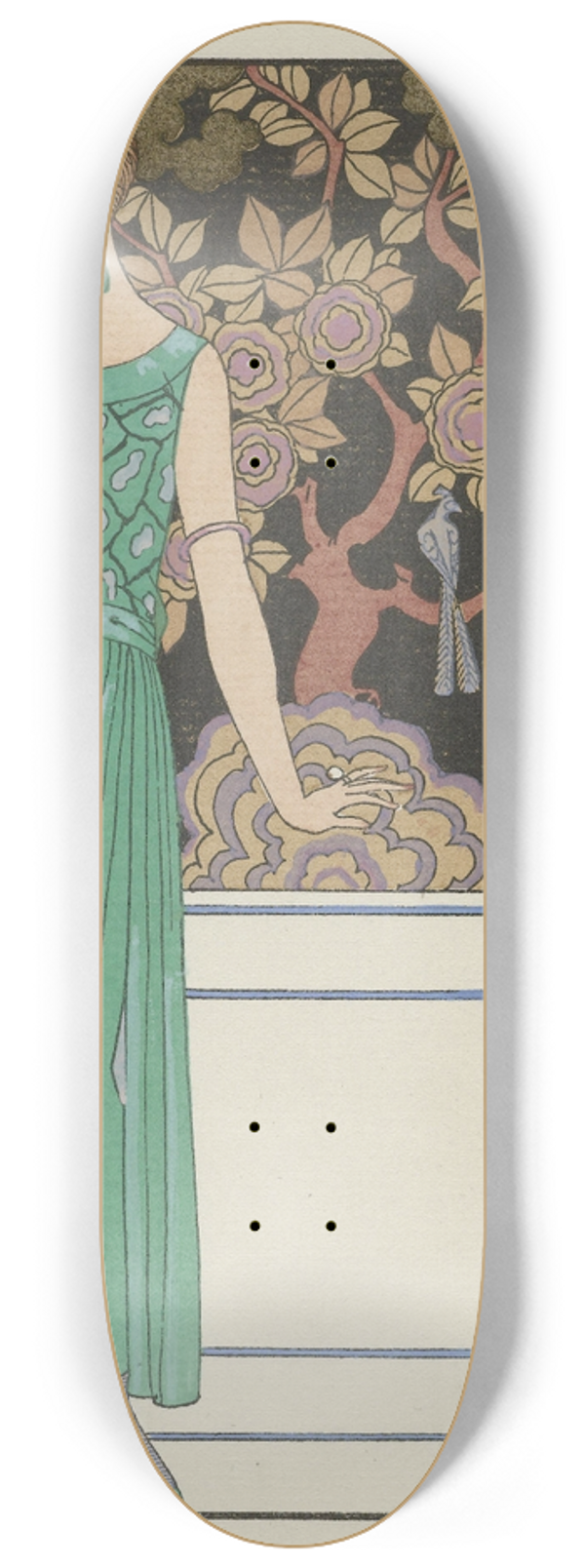 George Barbier - La premiere imprudence ; Robe du soir, de Beer 8.25 inch art skate deck