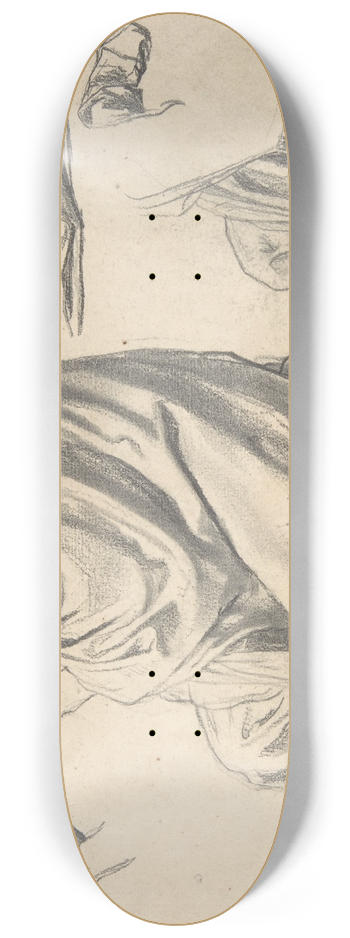 Henri Lehmann - Kneeling Draped Male Figure, Facing Left 8.25 inch art skate deck