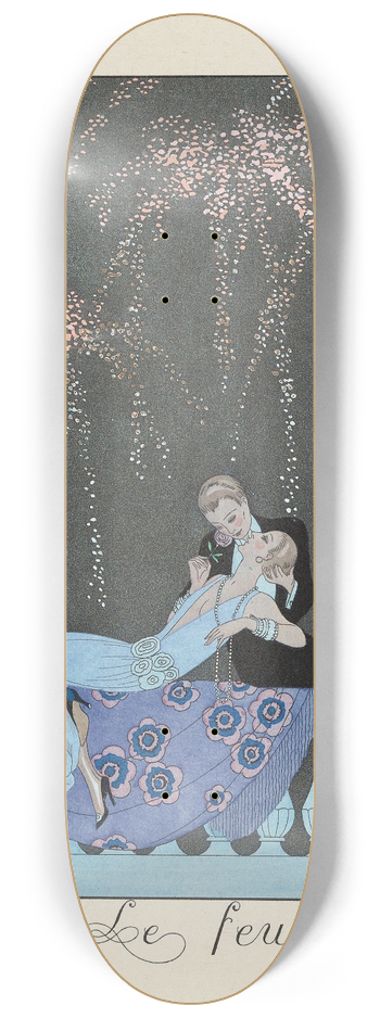 George Barbier - Le Feu (Fire) 8.25 inch art skate deck