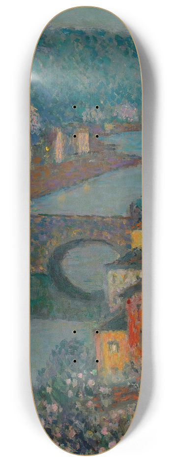 Henri Le Sidaner - Les Maisons Sur La Rivire 8.25 inch art skate deck