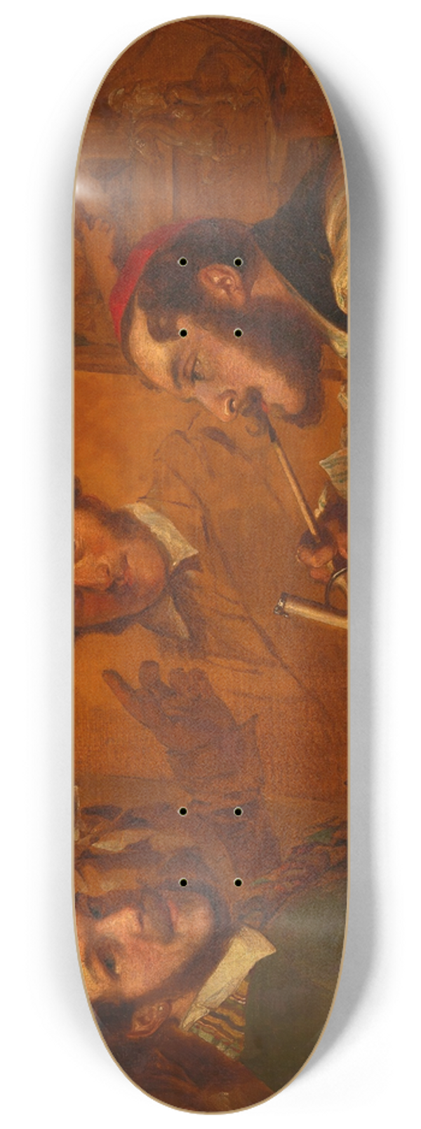Alexander Clarot - Knstlergesellschaft; Die Maler Gauermann, Danhauser und Alconiere vor dem Bild Dr. Mllers 8.25 inch art skate deck