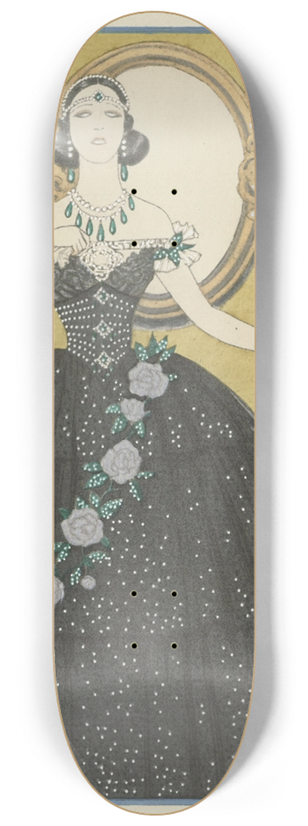 George Barbier - Mme Ida Rubinstein dans La Dame aux Camlias 8.25 inch art skate deck