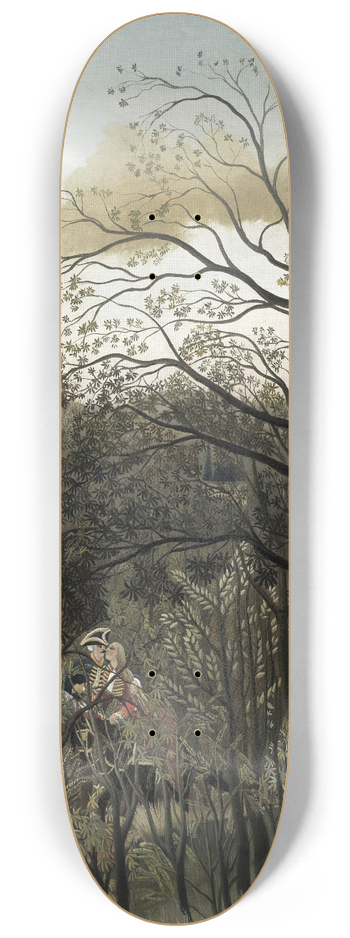 Henri Rousseau - Rendezvous in the Forest 8.25 inch art skate deck