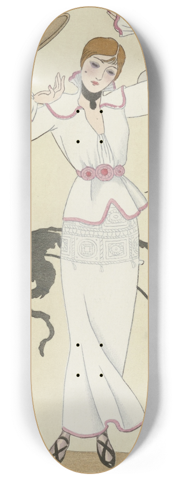 George Barbier - Robe de drap blanc 8.25 inch art skate deck
