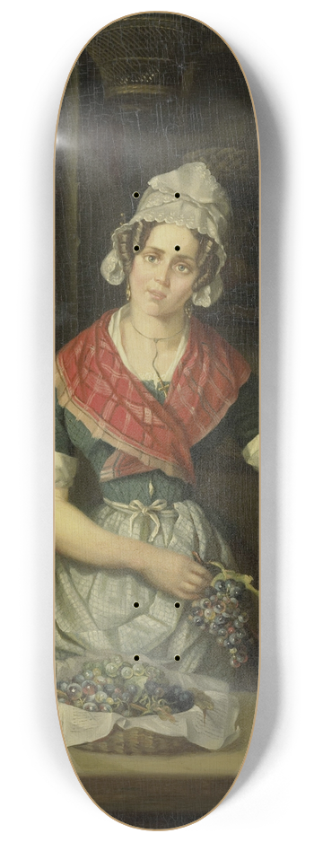 Henritta Christina Temminck - Fruit Seller 8.25 inch art skate deck