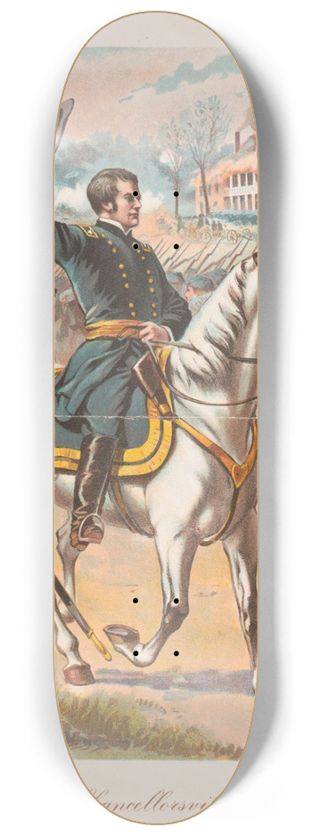 Henry Alexander Ogden - Hooker at Chancellorsville, May 3, 1863 8.25 inch art skate deck