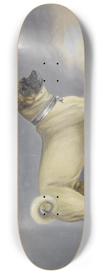 Henry Bernard Chalon - A Pug Dog 8.25 inch art skate deck