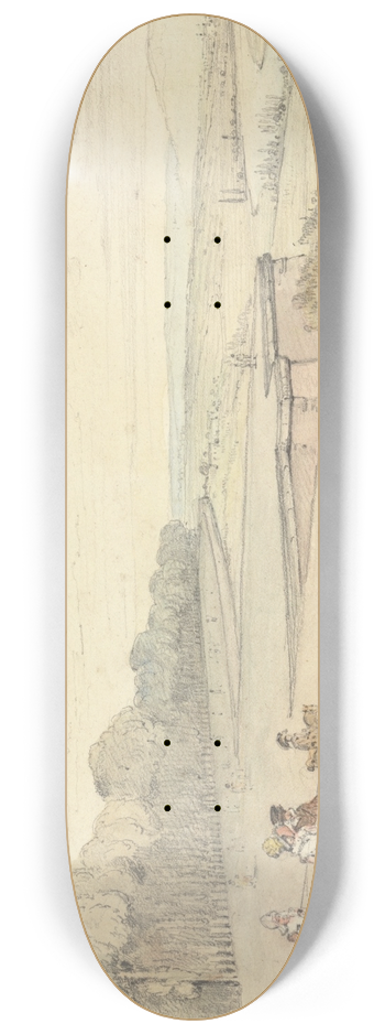Henry Edridge - Terrace at St. Germain-en-Laye 8.25 inch art skate deck