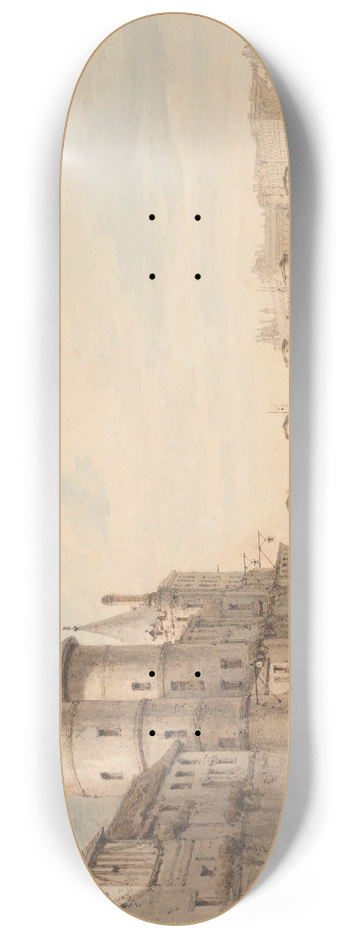 Henry Edridge - The Conciergerie, Paris 8.25 inch art skate deck