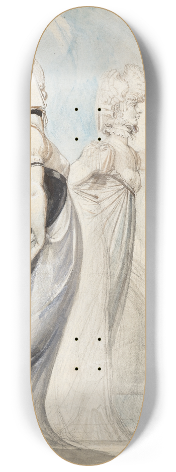 Henry Fuseli - Three Women Promenading 8.25 inch art skate deck