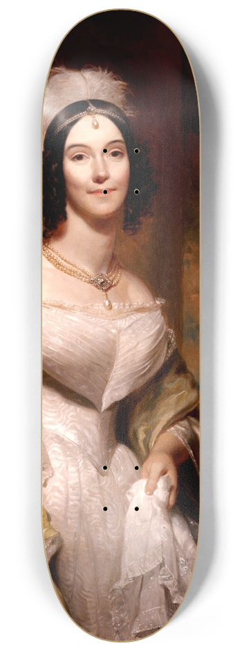 Henry Inman - Angelica Singleton Van Buren (Mrs. Abraham Van Buren) 8.25 inch art skate deck