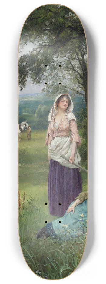 Henry John Yeend King - Haymaking 8.25 inch art skate deck