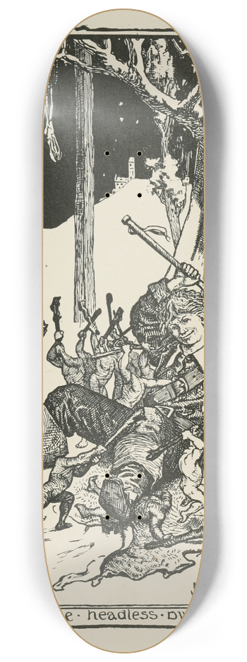 Henry Justice Ford - Hans fights the Headless Dwarfs 8.25 inch art skate deck