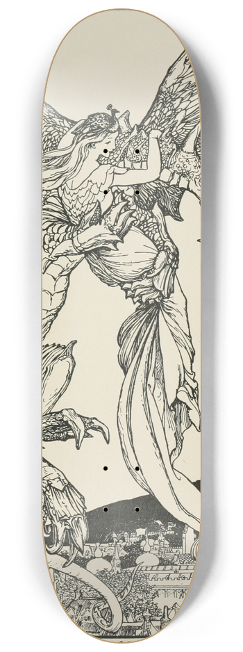 Henry Justice Ford - The Dragon flies off with the Empress 8.25 inch art skate deck