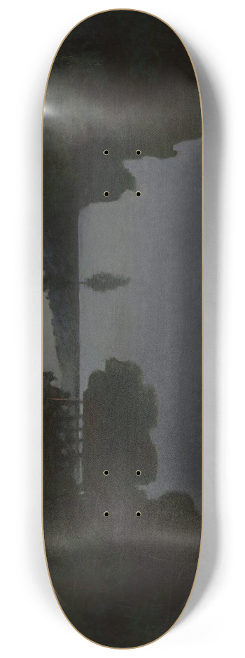 Henryk Pitkowski - Pond with ducks 8.25 inch art skate deck