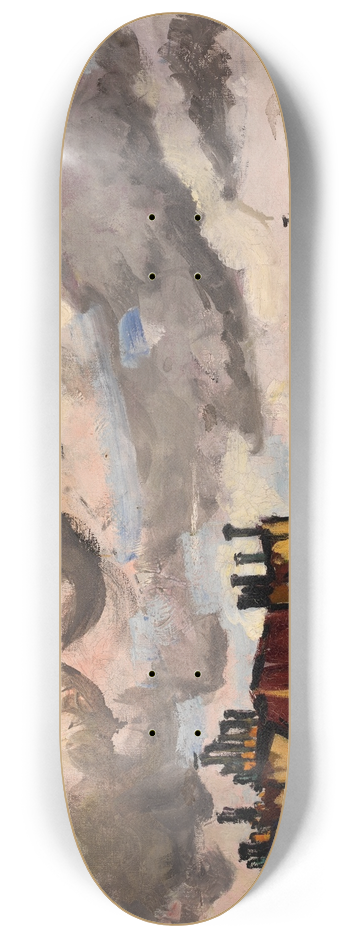 Henry Lyman Saen - Rooftops and Clouds, Paris 8.25 inch art skate deck