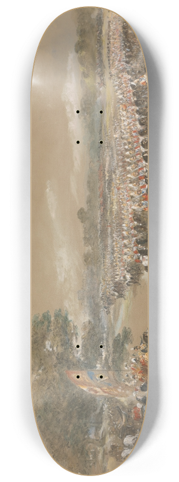 George Bryant Campion - Royal Review at Windsor  Queen Victoria and Khedive Ismail Pashe of Egypt, June 26th, 1868 8.25 inch art skate deck