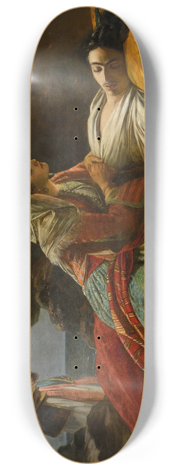 Henry Nelson O'Neil - Haidee and Don Juan 8.25 inch art skate deck