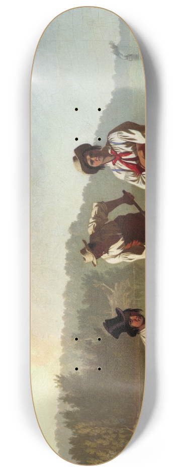 George Caleb Bingham - Boatmen on the Missouri 8.25 inch art skate deck