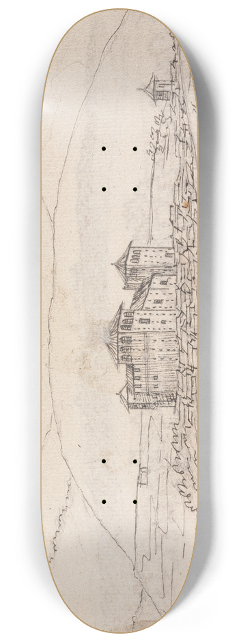 Henry Swinburne - Castle in Granada, Spain 8.25 inch art skate deck
