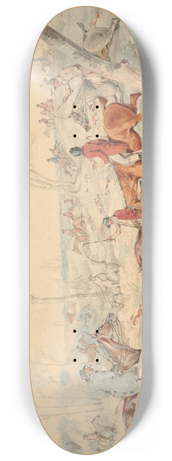 Henry Thomas Alken - Foxhunting; Drawing a Cover 8.25 inch art skate deck