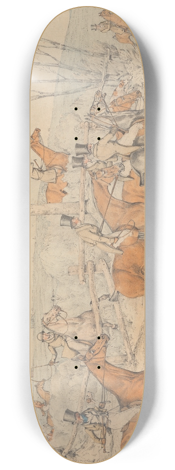 Henry Thomas Alken - Foxhunting; The Start 8.25 inch art skate deck