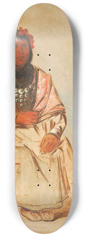 George Catlin - A Seminole Woman 8.25 inch art skate deck
