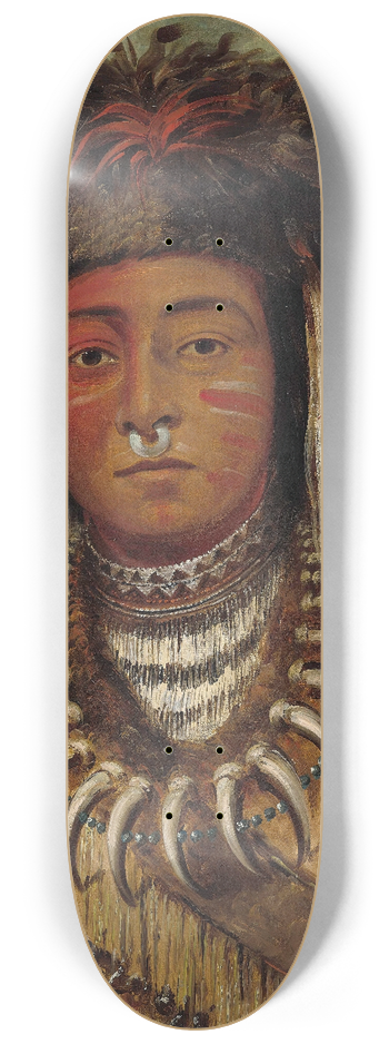 George Catlin - Boy Chief  Ojibbeway 8.25 inch art skate deck