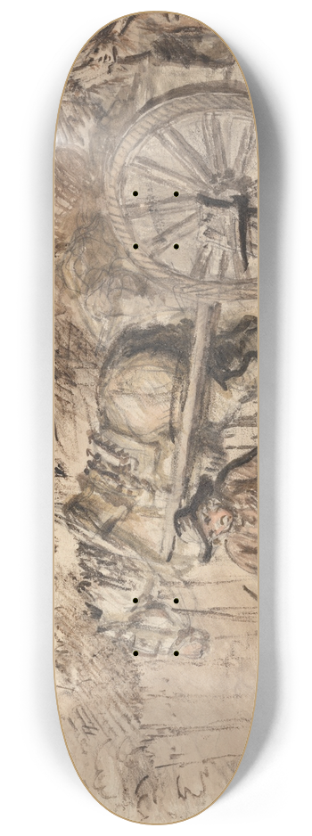 Henry William Bunbury - Carter Filling his Pipe 8.25 inch art skate deck