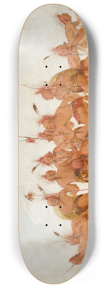 George Catlin - Discovery Dance, Sac And Fox 8.25 inch art skate deck