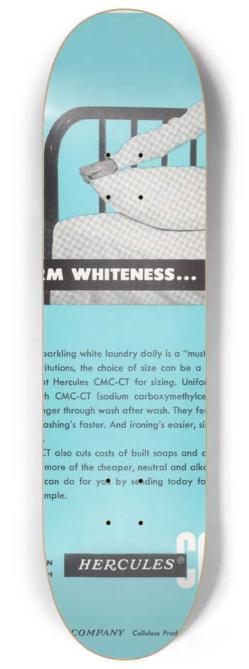 Hercules Incorporated - For Uniform Whiteness 8.25 inch art skate deck
