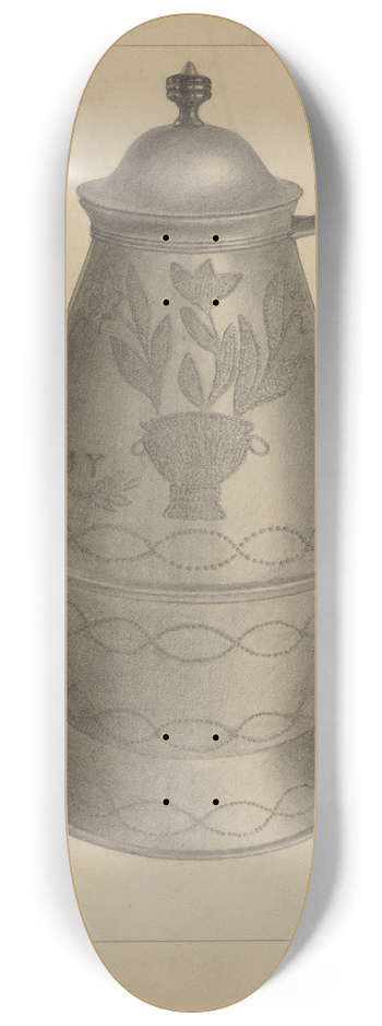 Herman Bader - Pa. German Coffee Pot 8.25 inch art skate deck