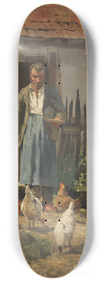 Hermann Baisch - Die Ftterung der Hhner 8.25 inch art skate deck