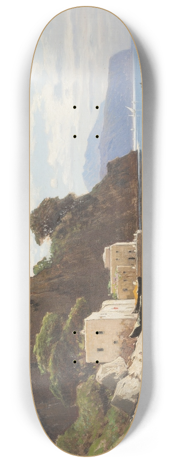 Hermann David Salomon Corrodi - At the Amalfi coast 8.25 inch art skate deck