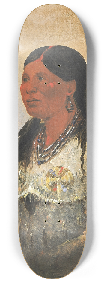 George Catlin - Hn-Je-A-Pt-O, Wife of Bear-Catcher 8.25 inch art skate deck