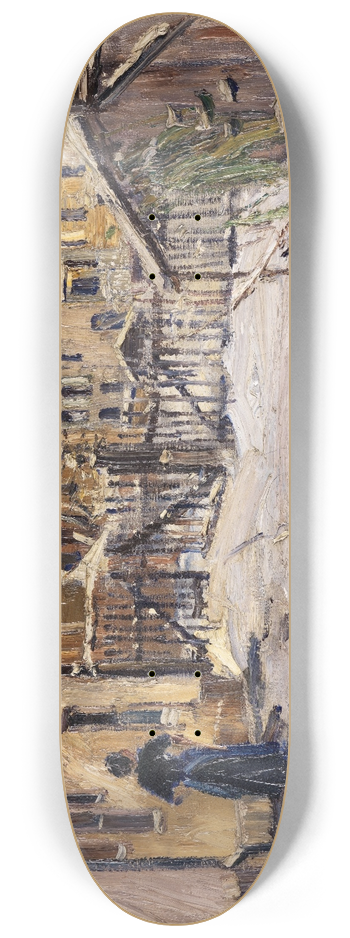 Hermann Goebel - Hof im Schnee 8.25 inch art skate deck