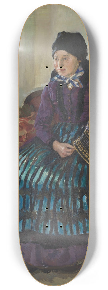 Hermann Groeber - Junge Buerin am Fenster 8.25 inch art skate deck