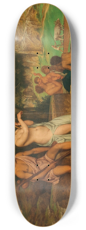 Hermann Julius Schlssner - An Arcadian Landscape 8.25 inch art skate deck